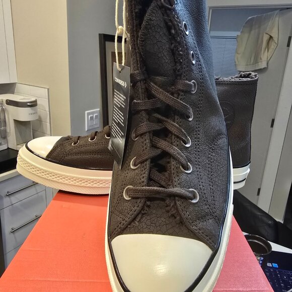 Converse Chuck 70 Distressed Leather 'Fresh Brew' Coffee Brown Men's Size 13 NEW - Picture 4 of 12